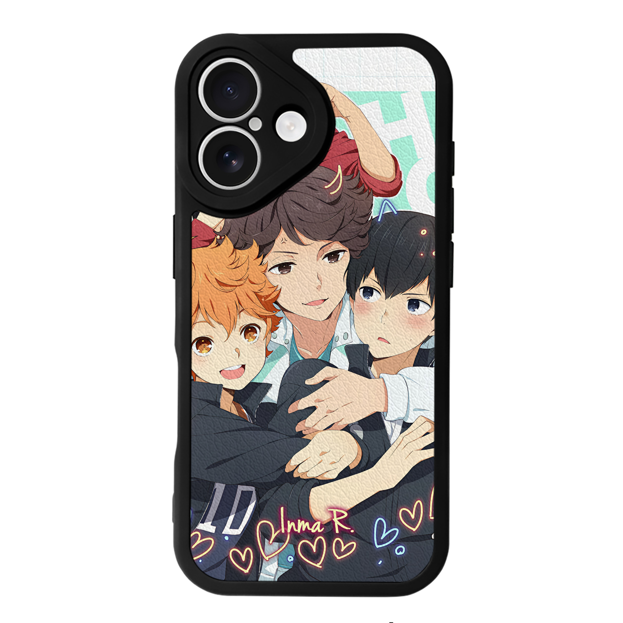 （画像用） ハイキュー!! Haikyu!! 【iPhone 16シリーズ対応】シリコンスマホケース（レザー調） 材質：シリコン